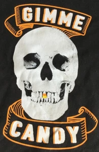 Boys XS (4/5) ~OR~ S (6/7) Halloween Skull GIMME CANDY Black Shirt   - Picture 1 of 11