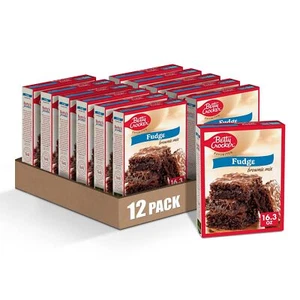 Betty Crocker Fudge Brownie Mix 12 Boxes Easy Delicious Dessert Baking Mix - Picture 1 of 11