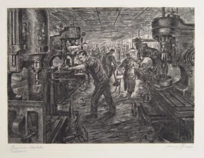 Franz Graf Siemens Halske Berlin Arbeiter Werkbank Fräser Dreher Zerspaner Fräse - Bild 1 von 2