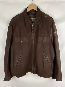 Chevignon vintage men’s leather western style bomber jacket size XL - Picture 1 of 24