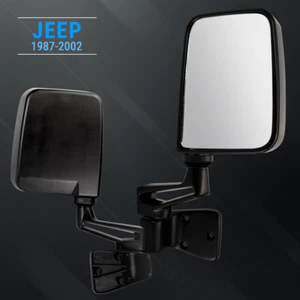 Kit de espejo lateral negro para Jeep Wrangler 1987-2002 con montaje - Imagen 1 de 6