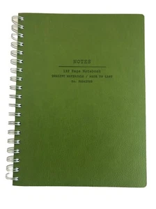 Nuevo cuaderno de lujo de 10 x 7 pulgadas con marca de notas verde con flecos 192 páginas forradas - Imagen 1 de 2
