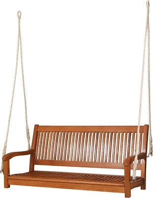 COSTWAY 2-Sitzer Hängebank Outdoor-Schaukelbank Gartenschaukel Gartenbank Hängebank