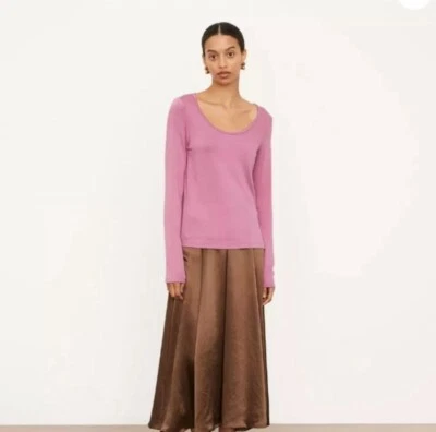 Camiseta de punto Vince New para mujer XXL manga larga rosa malva Foto 1 de 4