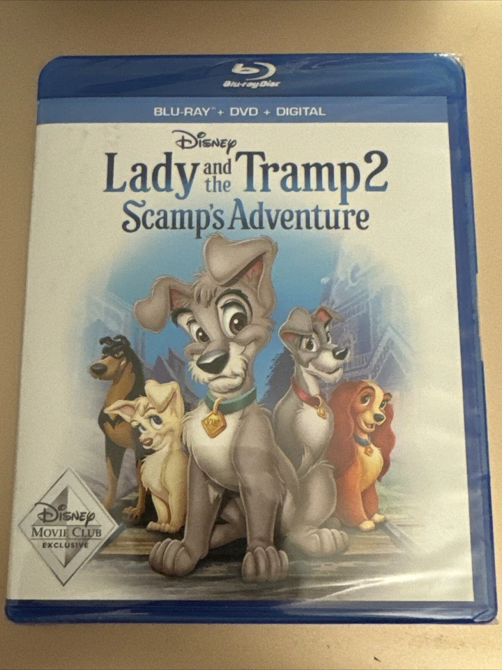 Lady And The Tramp 2 Scamp's Adventure Disney NEW Blu-ray + DVD + Digital Sealed - Image 1 of 1