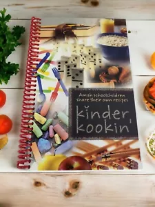 Kinder Kookin Amish Schoolchildren Share Their Own Recipes Spiral Bound Cookbook - Picture 1 of 7