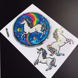 UNICORN sticker decal PEGASUS RAINBOW space Vintage vending Prism Prismatic - Picture 1 of 2