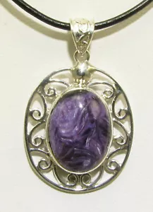 Starborn Russian CHAROITE Pendant (#03) - 18x13 mm Stone in Sterling Sliver - Bild 1 von 1