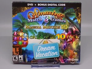 Legacy Games Amazing Match 3 Games Dream Vacation 10 Pack PC - New SEALED - Picture 1 of 2