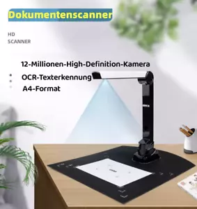 12MP USB Dokumentenkamera mit Visualizer A4 Klappbar Dokumenten Buchscanner OCR - Bild 1 von 16