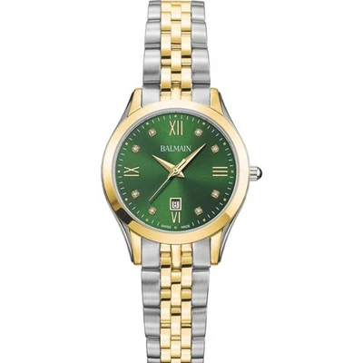 Balmain 经典 R 30 毫米绿色表盘女士手表 Balmain 经典 R 30 毫米绿色直径 — 第 1/4 张图片