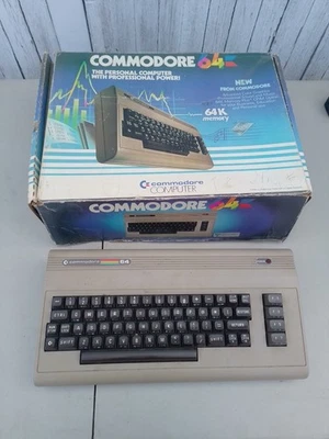 Vintage Commodore 64 Keyboard Only W/ Original Box Untested For Parts Or Repair - Image 1 of 4