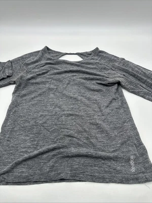 Camisa Reebok Manga Larga Mujer Pequeña Gris Sólida ..#31774 Foto 1 de 4