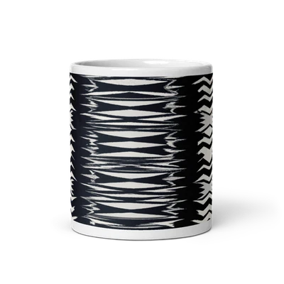 Taza de cerámica contemporánea Chevron Stripes 11 oz Foto 1 de 3