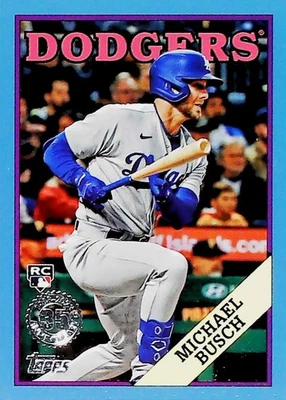 2023 Topps Update Series BLUE 1988 88US-8 MICHAEL BUSCH ROOKIE CARD DODGERS - Image 1 of 2