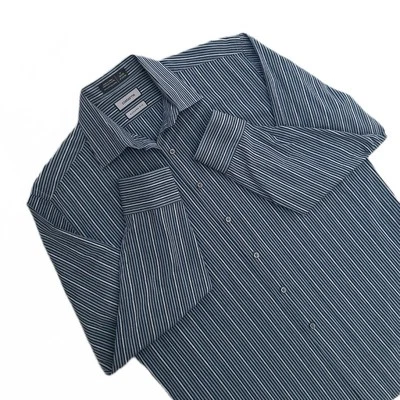 Claiborne Men’s Long Sleeve Striped Cotton Button-Down Shirt Size 17 34/35 XL - Image 1 of 4