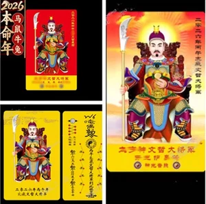 6pcs Chinese 2026 The Year of The horse Tai Sui Amulet Feng Shui Card  - Picture 1 of 7