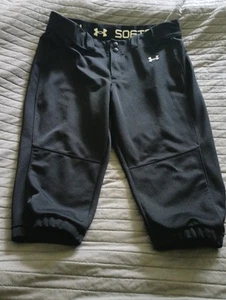 Under Armour Black Softball Pants Girls Size Large EUC - Picture 1 of 7