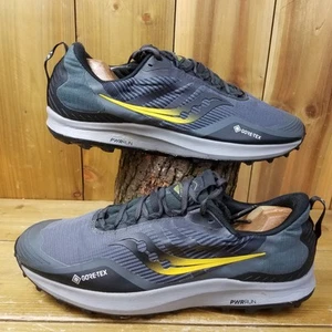 Saucony Peregrine 12 GTX 'Shadow ViZi' Trainers Mens UK Size 10 EU 45 *Read* - Picture 1 of 11