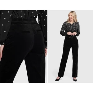 New NWT NYDJ Straight Leg Velveteen Trouser Pants Size 8 - Picture 1 of 12