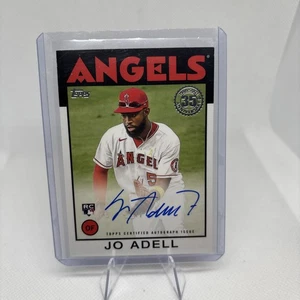 2021 Topps 1986 Topps Design Black Joe Adell Angels RC Rookie AUTO  - Picture 1 of 2