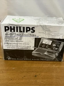 Philips World orologio da viaggio radio FM modello AE4230 nuovo scatola aperta - Foto 1 di 6