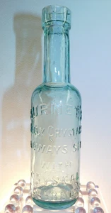 BURNET'S JELLY CRYSTALS - ALWAYS SETS WITH CRYSTAL CLEARNESS - Blue Bottle c1910 - Picture 1 of 6