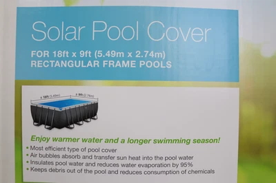 Intex Solar Pool Cover for 18  x 9  Rectangular Swimming Pools Cover Only - Image 1 of 4