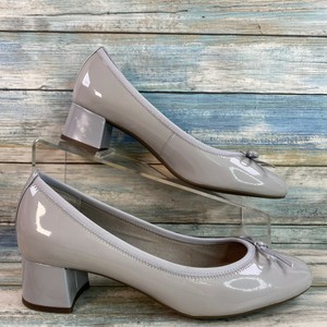gray leather heels