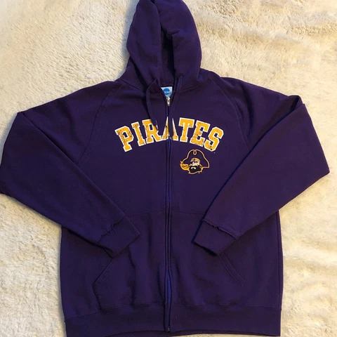 Men’s East Carolina Hoodie Large L ECU purple full zip Cover