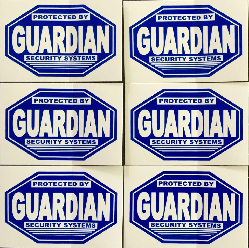 6 - GUARDIAN SECURITY....... WINDOW DECALS   - Image 1 of 1