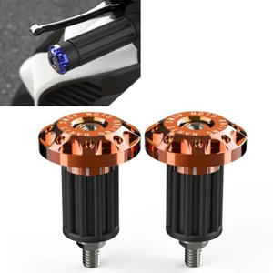 7/8'' Dirt Bike CNC Lenkergriffe Lenkerendkappe Stecker Slider Orange - Picture 1 of 5