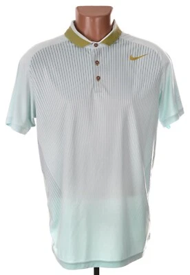 Tennis ROGER FEDERER RF POLO 衬衫 2010 年代蓝色耐克 L 码 — 第 1/4 张图片