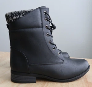 Botas de combate militares Katliu para mujer botas al tobillo con cordones talla 8,5 negras - Imagen 1 de 12