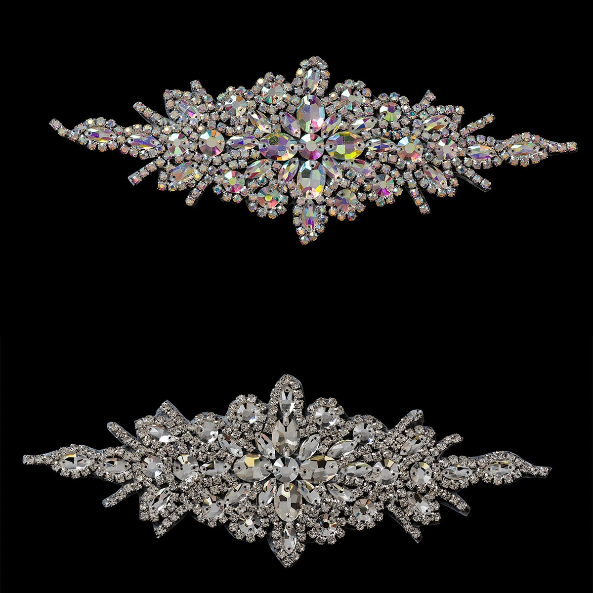 3-Piece Rhinestone Insect Applique Patches - Sew-On Beaded Bug Decor For Clothes, Bags, Shoes - View #5