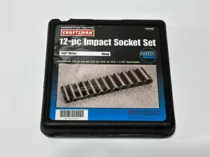 NEW Craftsman Tools USA 19440 12pc SAE Deep Impact Socket Set, 1/2” Drive, 6 Pt. - Picture 1 of 7