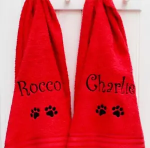 More details for personalised dog towel, cat towel / puppy / kitten  gift medium and large sizes