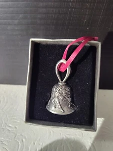 Christmas Mini Bell Ornament Danforth Pewter Ten Lords A Leaping - Picture 1 of 4