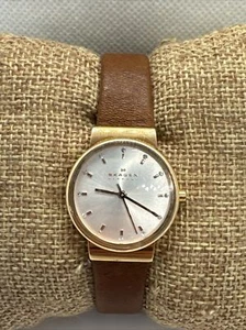 Skagen Ancher SKW2260 Women's Brown Leather Analog Dial Quartz Watch JNA995 - Picture 1 of 11