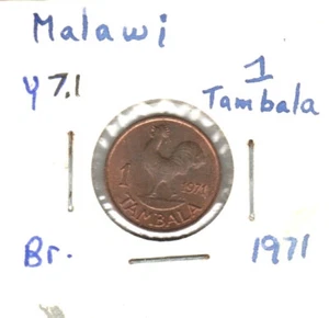 Malawi 1 Tambala, 1971, Bronze, KM7.1 - Picture 1 of 2
