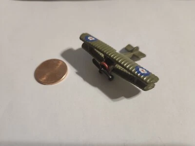 Micro Machines Military WWI Sopwith Camel Aircraft Green VINTAGE - Image 1 of 3