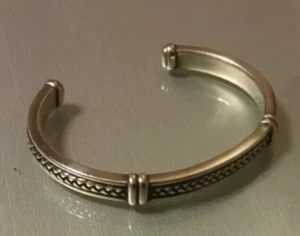 SCOTT KAY WOMENS LADIES WOVEN DOUBLE STRAND CUFF BRACELET .925 SS WEIGHS 67 GRAM - Picture 1 of 1