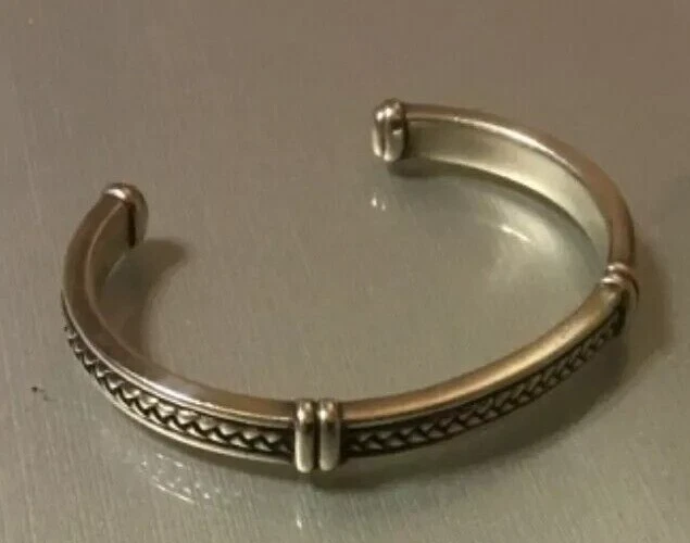 SCOTT KAY WOMENS LADIES WOVEN DOUBLE STRAND CUFF BRACELET .925 SS WEIGHS 67 GRAM - Image 1 of 1