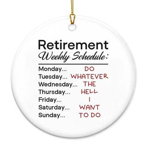 Retirement Gifts for Woman, Men, Christmas Ornaments 2024 - Funny Retirement Gif - Picture 1 of 7