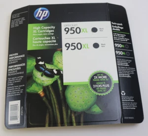 NEW Genuine HP 950XL Black High Yield Ink Cartridges, 2/Pack (CN045AN-VB) . - Photo 1/4