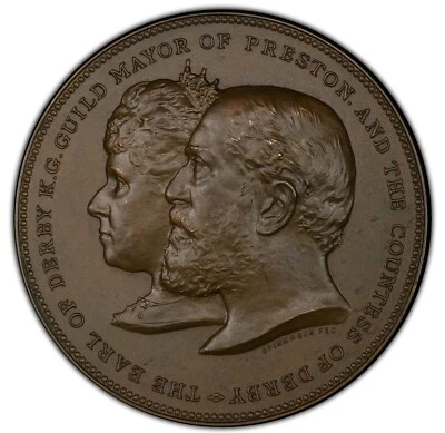 Great Britain - 1902 - "Preston Guild" Copper Specimen Medal - PCGS SP65 BN - Image 1 of 4