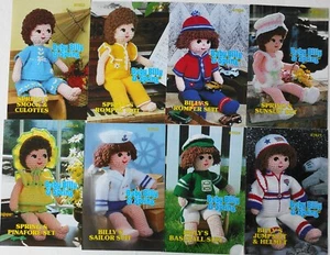 Lot of 8 Annie's Baby Billy Soft Sculpture Doll Clothes Crochet Patterns - Picture 1 of 1
