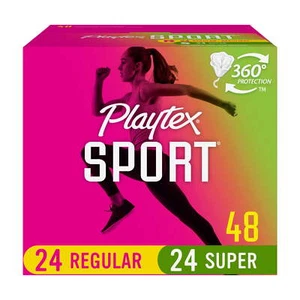 Playtex Sport Tampons Multipack (Regular/Super Absorbency),Fragrance-Free - 48ct - Picture 1 of 9