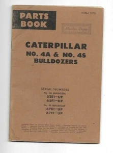 Caterpillar No. 4A y No. Manual de libro de piezas de excavadoras 4S - Imagen 1 de 4