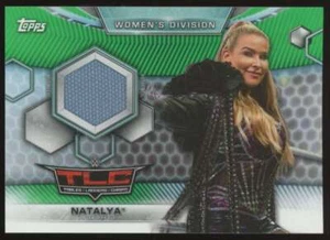 2019 Topps WWE Woman's Division TLC Mat Relic Green Natalya #MR-NA SP /150 - Picture 1 of 2